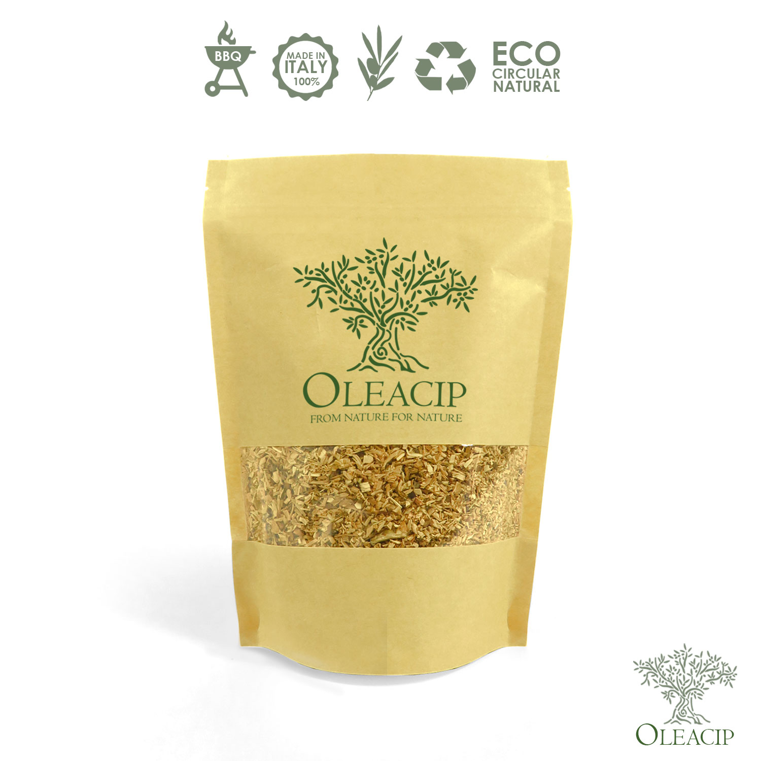 Chips di Olivo per affumicatura - Grana fine ( 0/2mm)