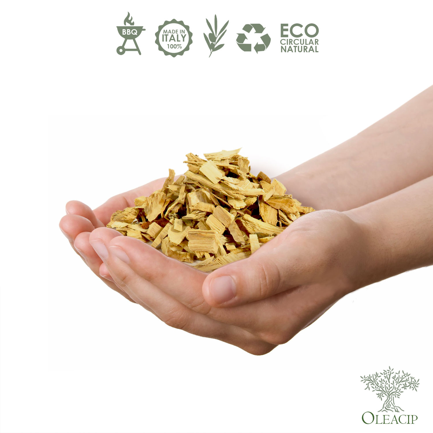 Alternative view of Chips di Olivo per affumicatura - Grana grossa xx ( 30/50mm)