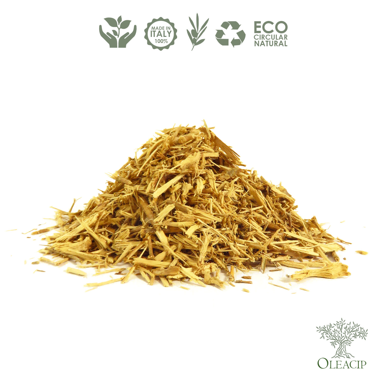 Pacciamatura naturale in legno d'Olivo